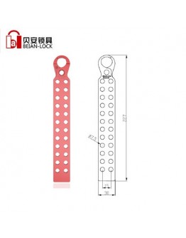Aluminum safety Lockout Hasp with 24 holes BAN-K26
