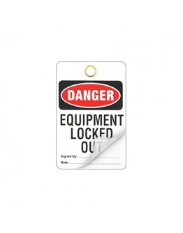 Lockout/Tagout Tags with Laminating Flap