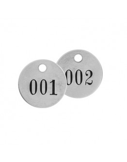 Sequentially Numbered Metal Tags