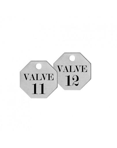 Made-to-Order Sequentially Numbered Metal Tags with Message