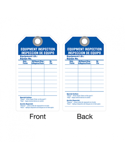 Equipment Inspection Tags B6462