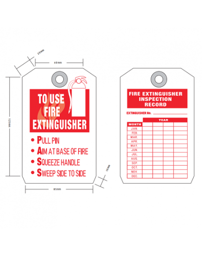 Fire Extinguisher Inspection Record Tags