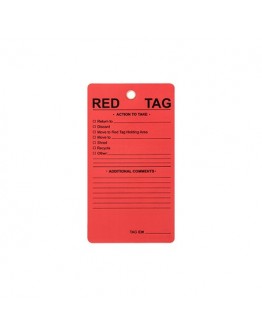 5S Red Discard Tags B6492