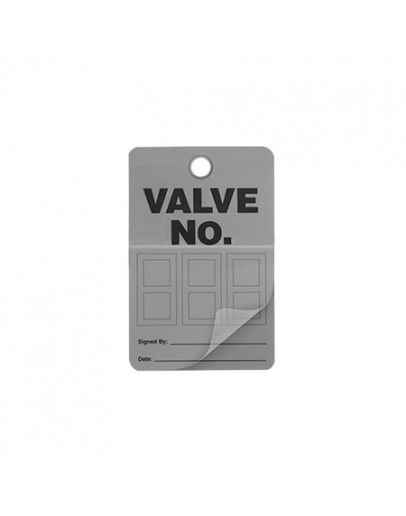 Valve Numbering Tags with Laminating Flap