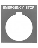Plastic Legend Plates for Emergency Stop Switches