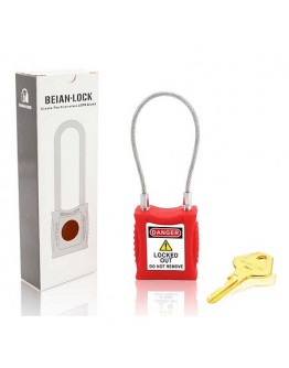Copper Alloy material and Steel Cable LOTO Safety Padlock 206